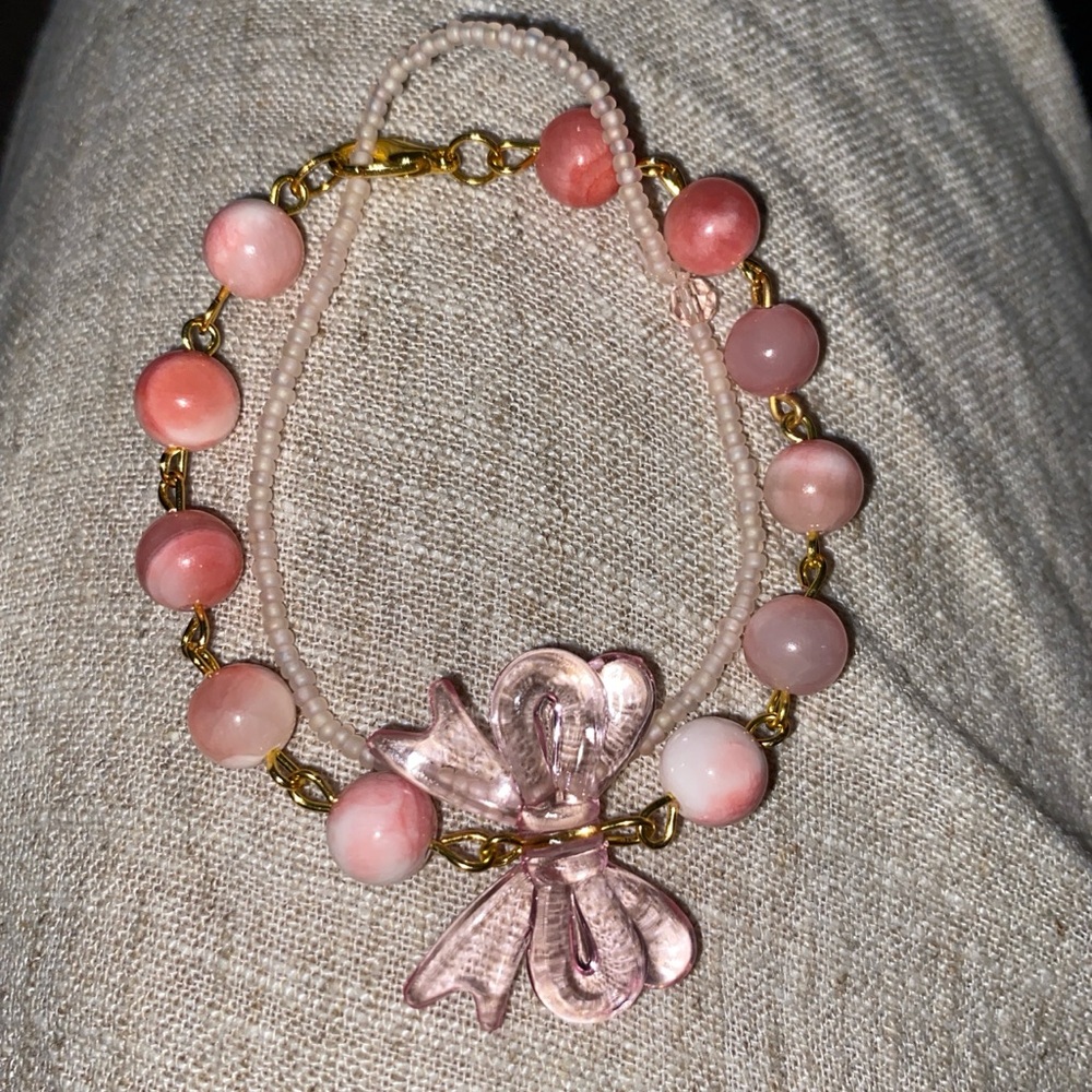 Cute Pink Coquette Bracelet